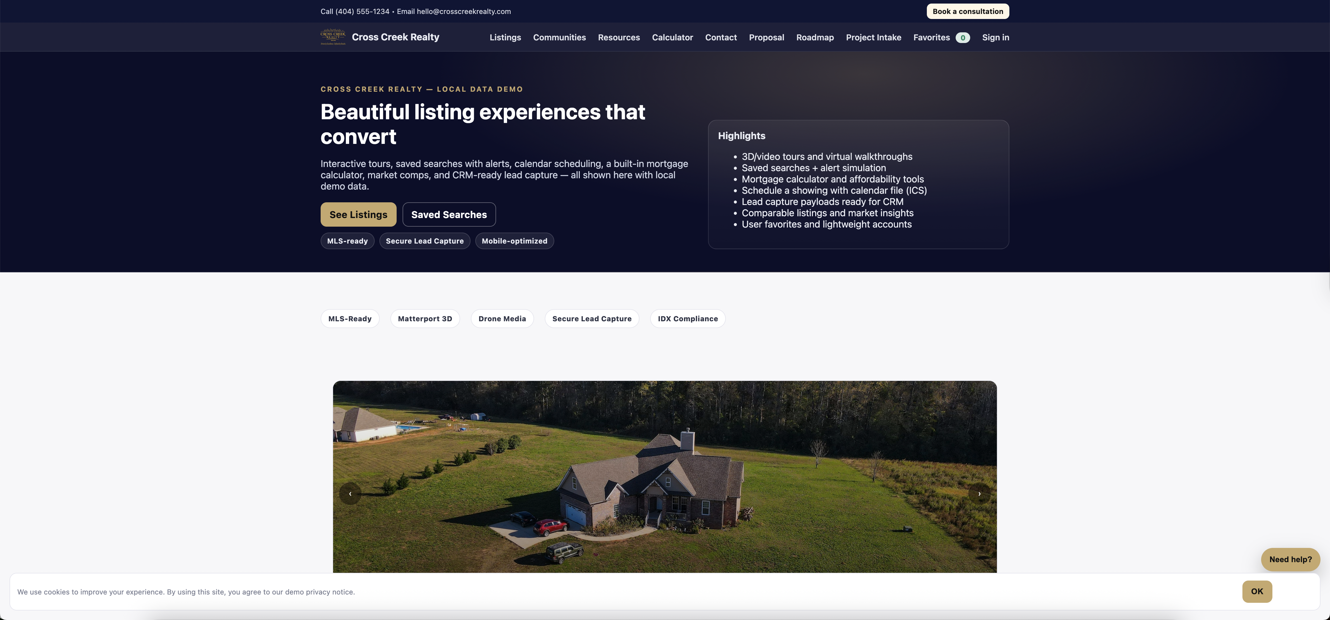 IDX/Listing Experience — Real Estate Demo