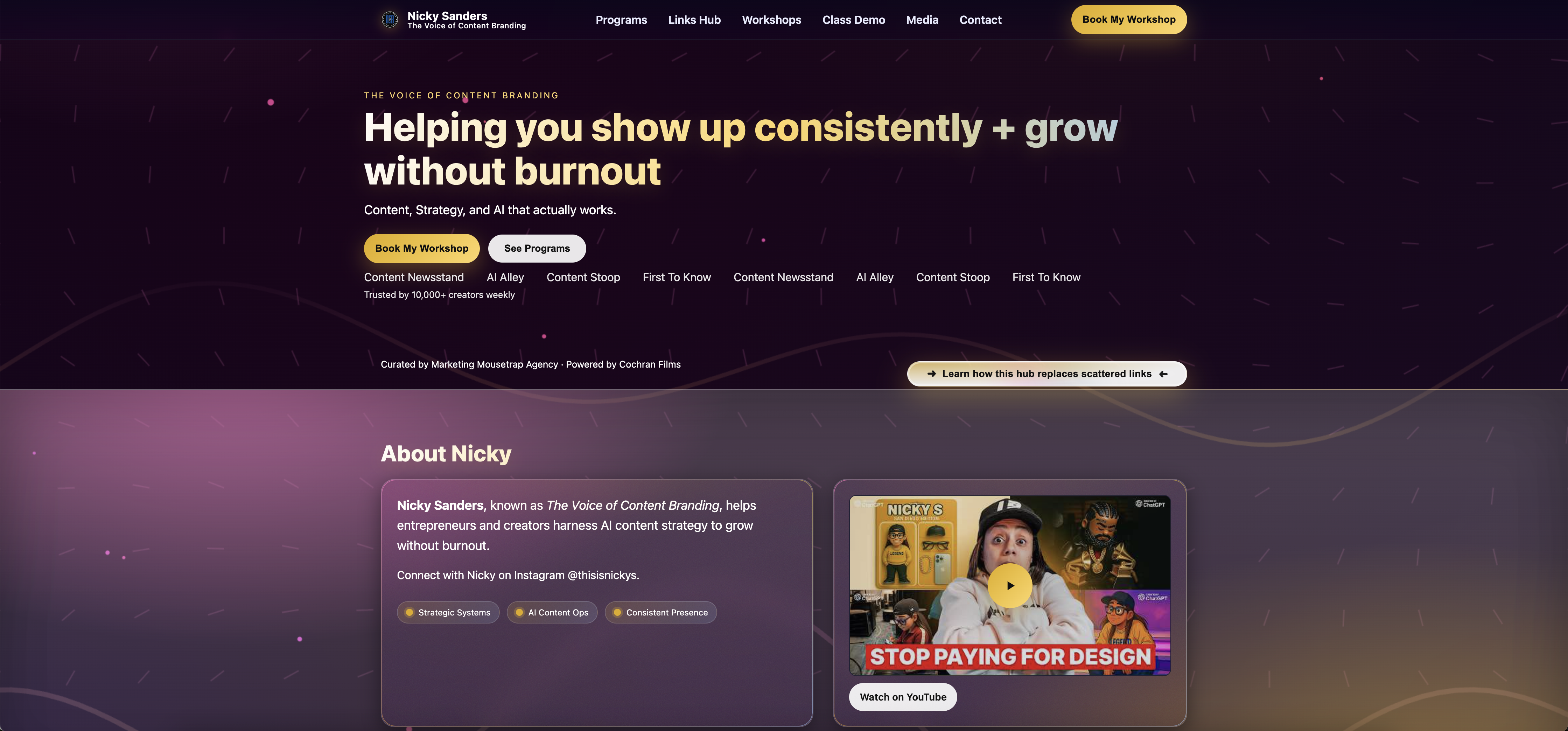 Marketing Site System — Home Experience